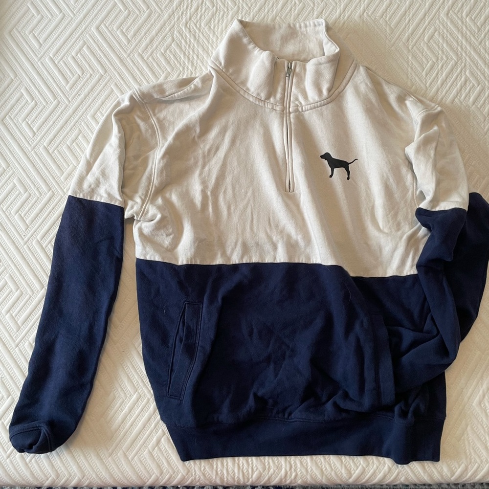 PINK Quarter-Zip Sweatshirt (size M)